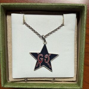 Star Pendant Necklace with Gucci Logo